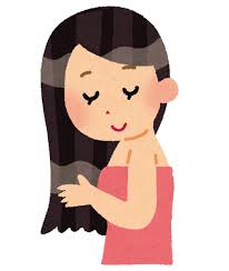 トリートメントしてるイラスト