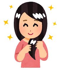 ツヤツヤな髪のイラスト
